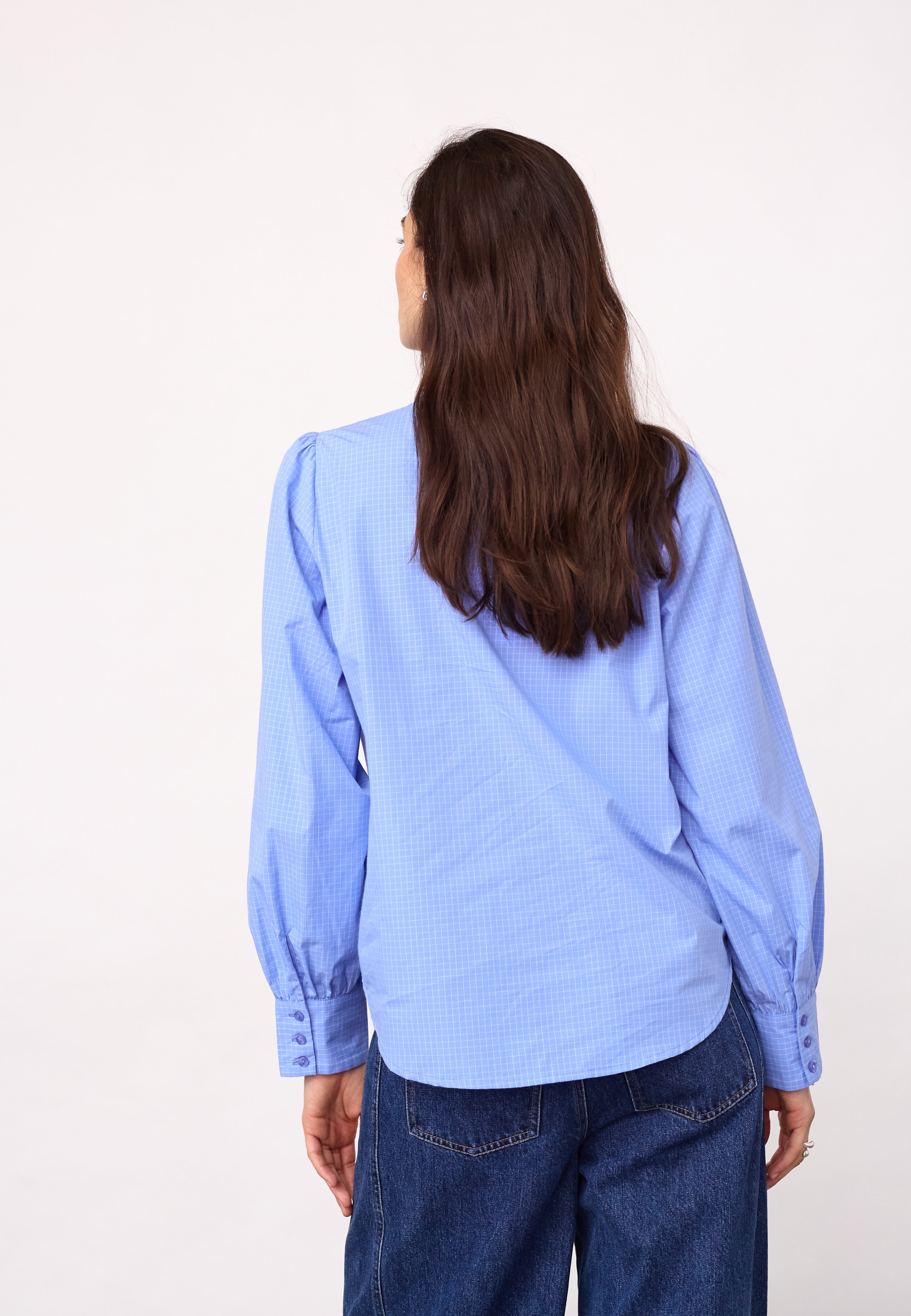 ElonaCC Check Shirt - Pale Blue - Co'couture