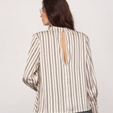 HellyCC Button Stripe Blouse - Off-White