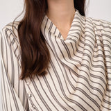 HellyCC Button Stripe Blouse - Off-White