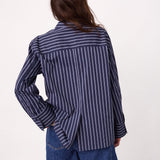 SomoCC Stripe Shirt - Navy