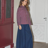 ReneeCC Check Cuff Shirt - Berry Red