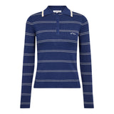 LueCC Stripe Polo Knit - Blue
