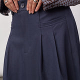 LunaCC New Pocket Pleat Skirt - Navy
