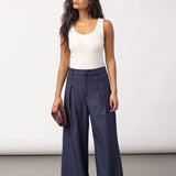 LunaCC Pleat Pant - Navy