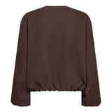 LunaCC Balloon Zip  Jacket - Dark Brown