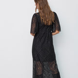 46038 LetiCC Lace Maxi Dress - Black