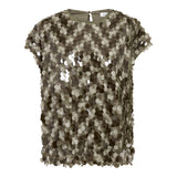 RheaCC Sequin Top - Dusty Army