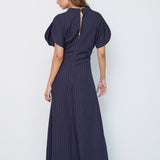 LicaCC Pin Gathering Dress - Navy