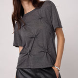 TaniaCC Knot Tee - Mid Grey