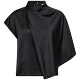 IdunCC Cape SS Blouse - Black