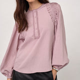 SenneCC Lace Blouse - Dusty Rose
