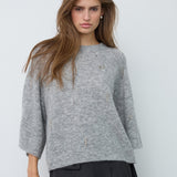 AelleCC SS Knit - Grey Melange