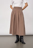 LyviaCC Pleat Pin Skirt - Walnut
