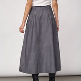 LyviaCC Pleat Pin Skirt - Mid Grey