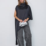 IdunCC Turtle Cape Blouse - Black