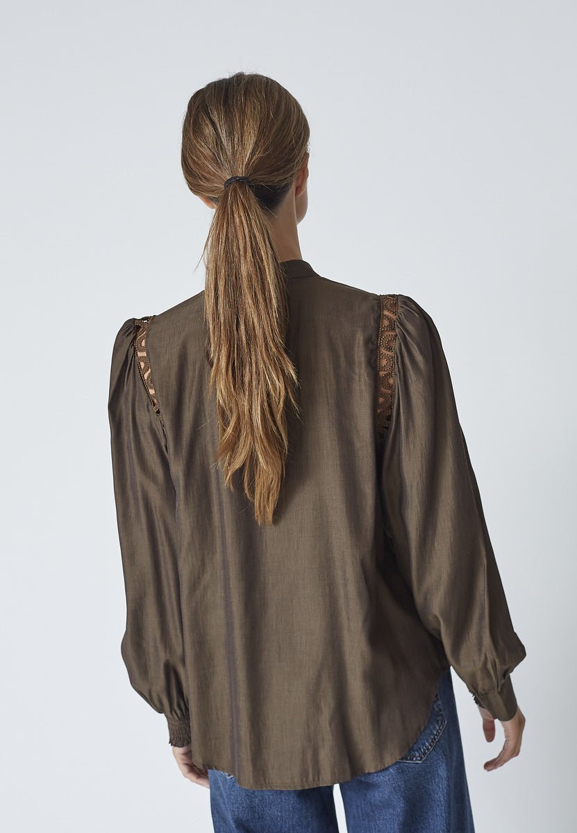 AilaCC Lace Shirt - Mocca - Co'couture