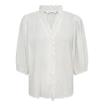 AnikaCC Frill SS Shirt - Off white - Co'couture