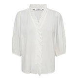AnikaCC Frill SS Shirt - Off white - Co'couture