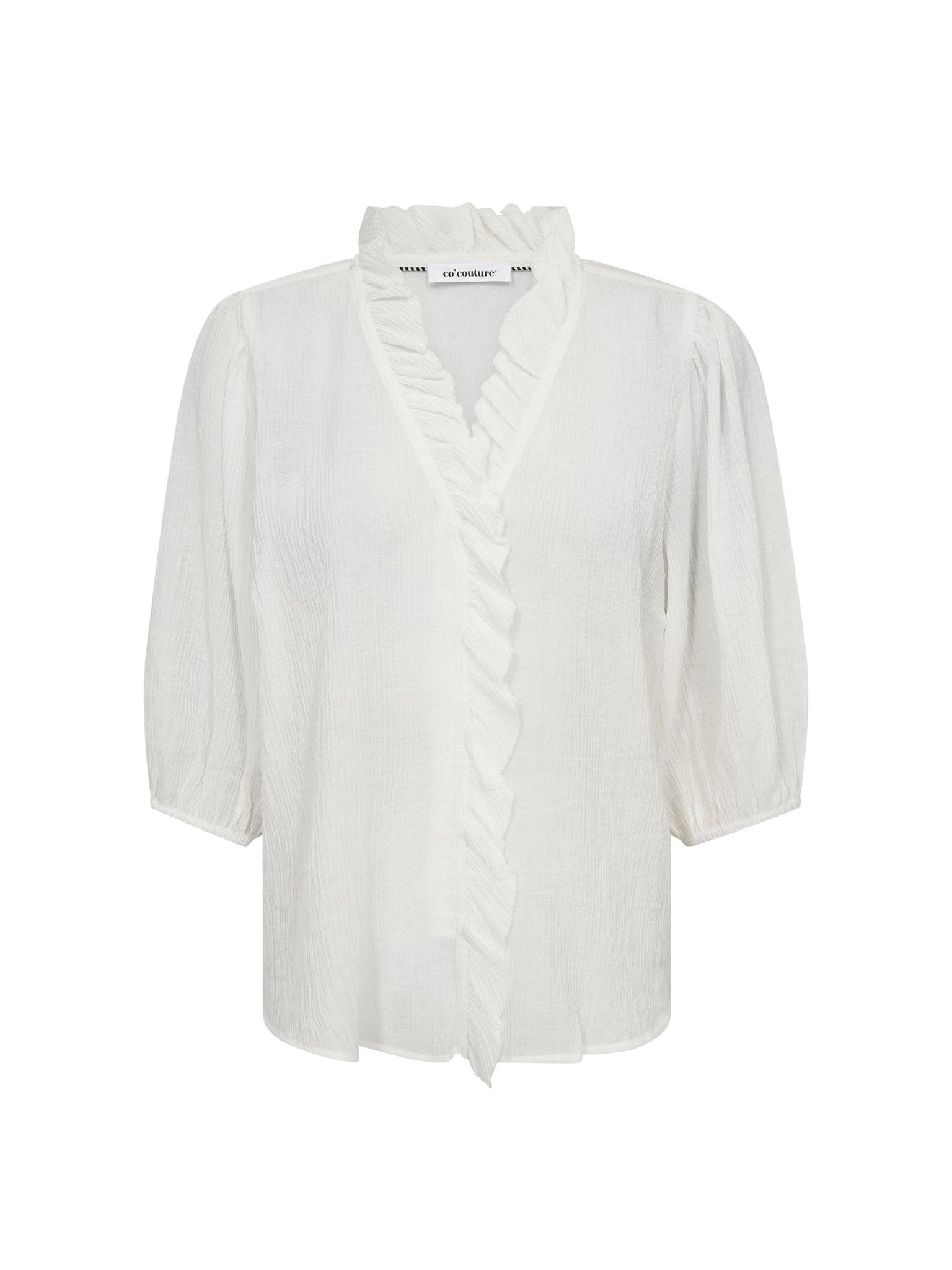 AnikaCC Frill SS Shirt - Off white - Co'couture