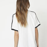 AvanaCC Oversize Sporty V - Tee - White - Co'couture
