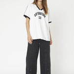 AvanaCC Oversize Sporty V - Tee - White - Co'couture