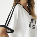AvanaCC Oversize Sporty V - Tee - White - Co'couture
