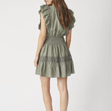 CallumCC Frill Pintuck Dress - Army - Co'couture