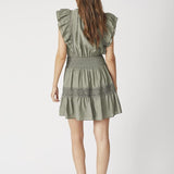 CallumCC Frill Pintuck Dress - Army - Co'couture