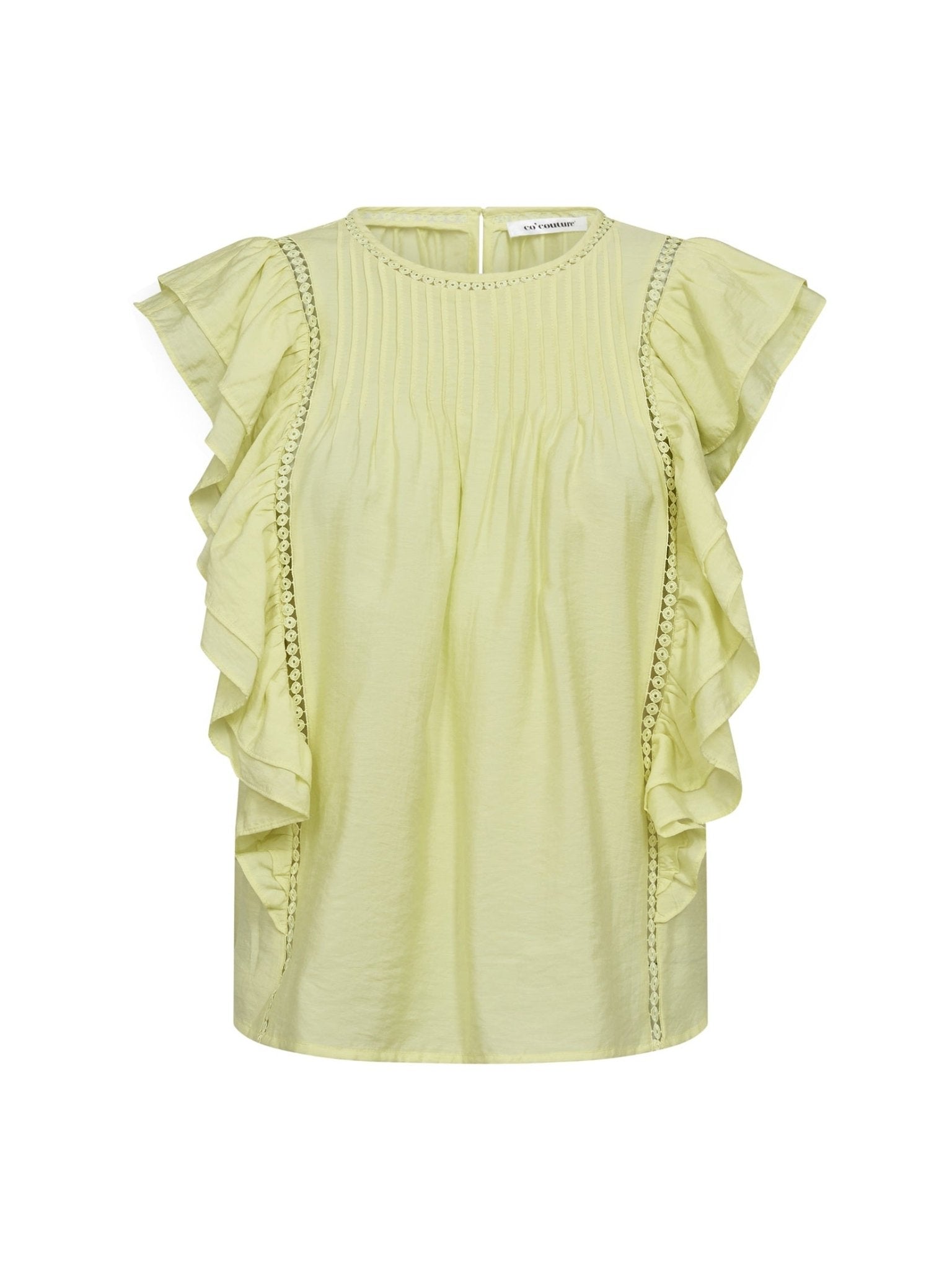 CallumCC Frill Pintuck Top - Citrus - Co'couture