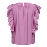 CallumCC Frill Pintuck Top - Orchid - Co'couture