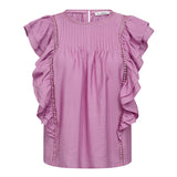 CallumCC Frill Pintuck Top - Orchid - Co'couture