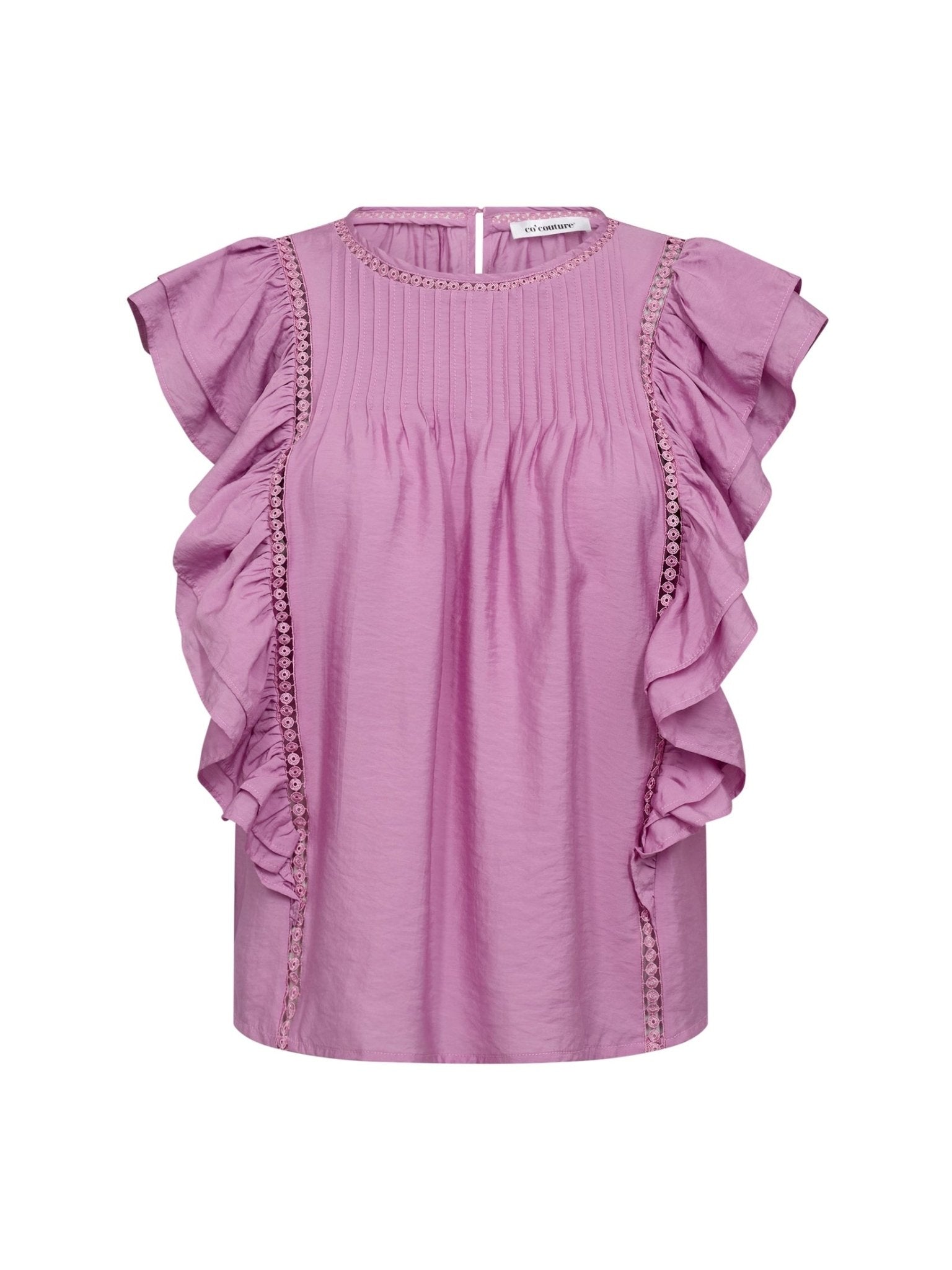 CallumCC Frill Pintuck Top - Orchid - Co'couture