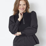 ElisabethCC Mix Zip Knit - Black - Co'couture