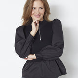 ElisabethCC Mix Zip Knit - Black - Co'couture