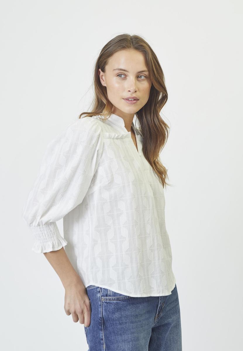 EmmaCC Frill SS Blouse - Off white - Co'couture