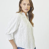EmmaCC Frill SS Blouse - Off white - Co'couture