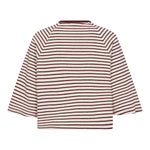 ErinCC Stripe Tee - WhiteBurgundy - Co'couture