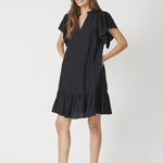 HeraCC Crop SS Frill Dress - Black - Co'couture