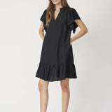 HeraCC Crop SS Frill Dress - Black - Co'couture