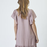 HeraCC Crop SS Frill Dress - Old Rose - Co'couture