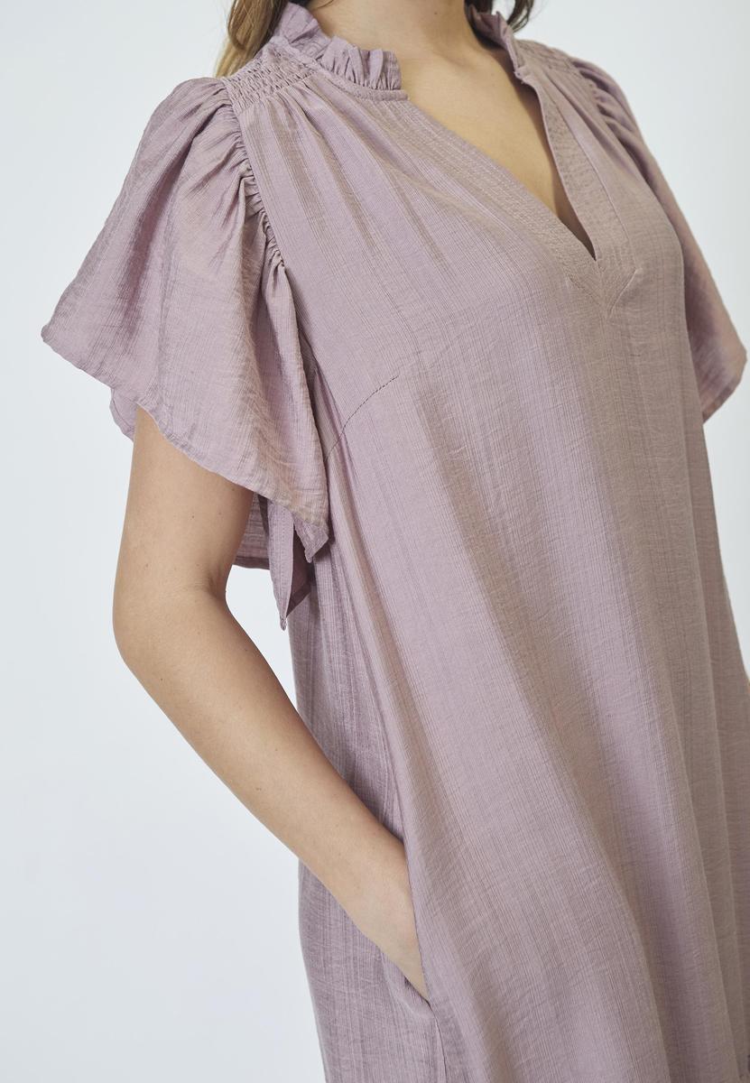 HeraCC Crop SS Frill Dress - Old Rose - Co'couture