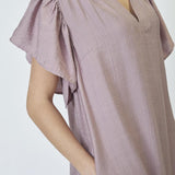 HeraCC Crop SS Frill Dress - Old Rose - Co'couture