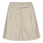 LeenaCC Linen Pleat Shorts - Bone - Co'couture