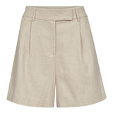LeenaCC Linen Pleat Shorts - Bone - Co'couture