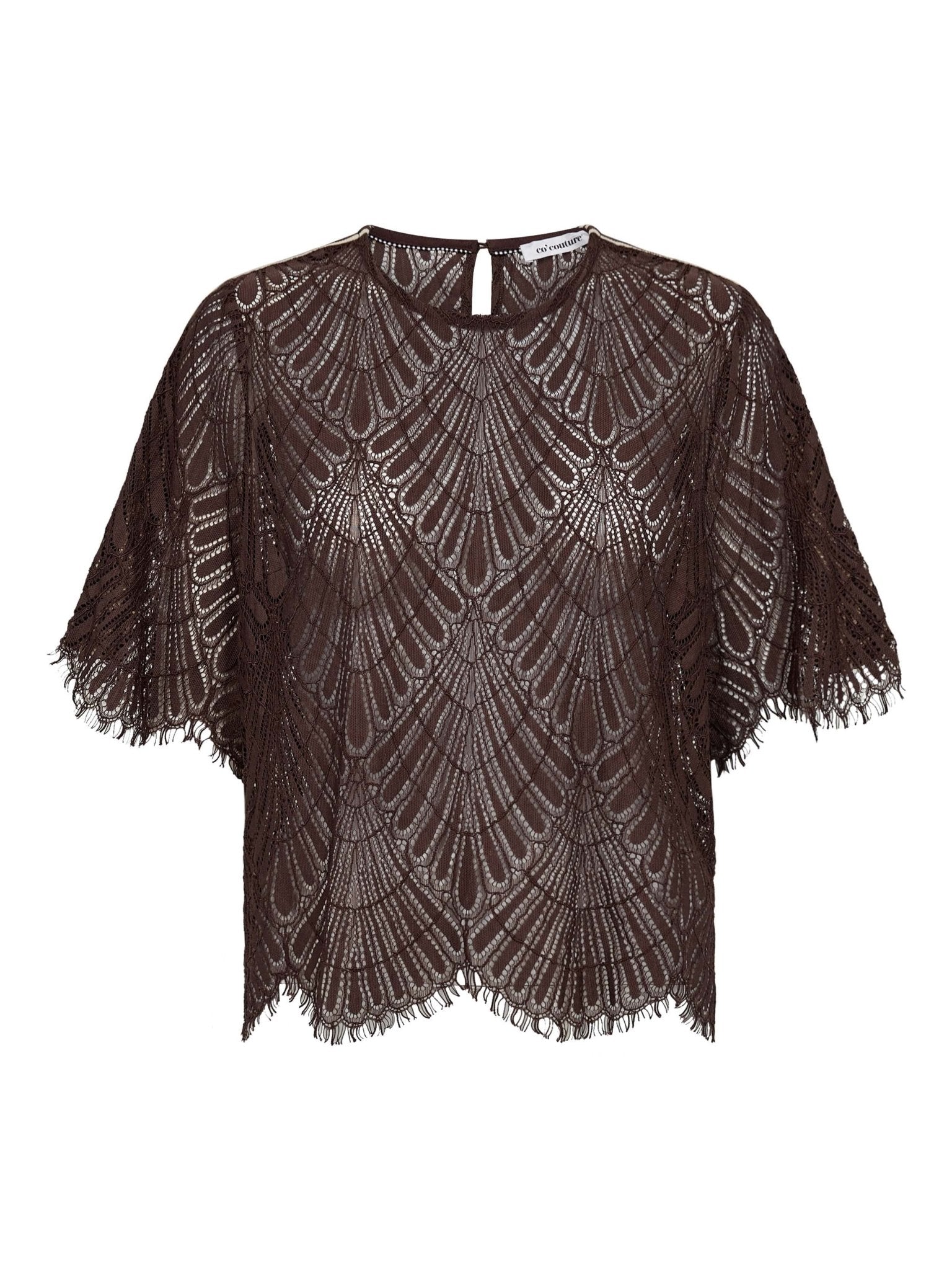 LetiCC Lace Blouse - Dark Brown - Co'couture