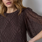 LetiCC Lace Maxi Dress - Dark Brown - Co'couture
