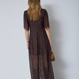 LetiCC Lace Maxi Dress - Dark Brown - Co'couture