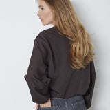 LunaCC Balloon Zip Jacket - Dark Brown - Co'couture