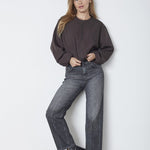 LunaCC Balloon Zip Jacket - Dark Brown - Co'couture