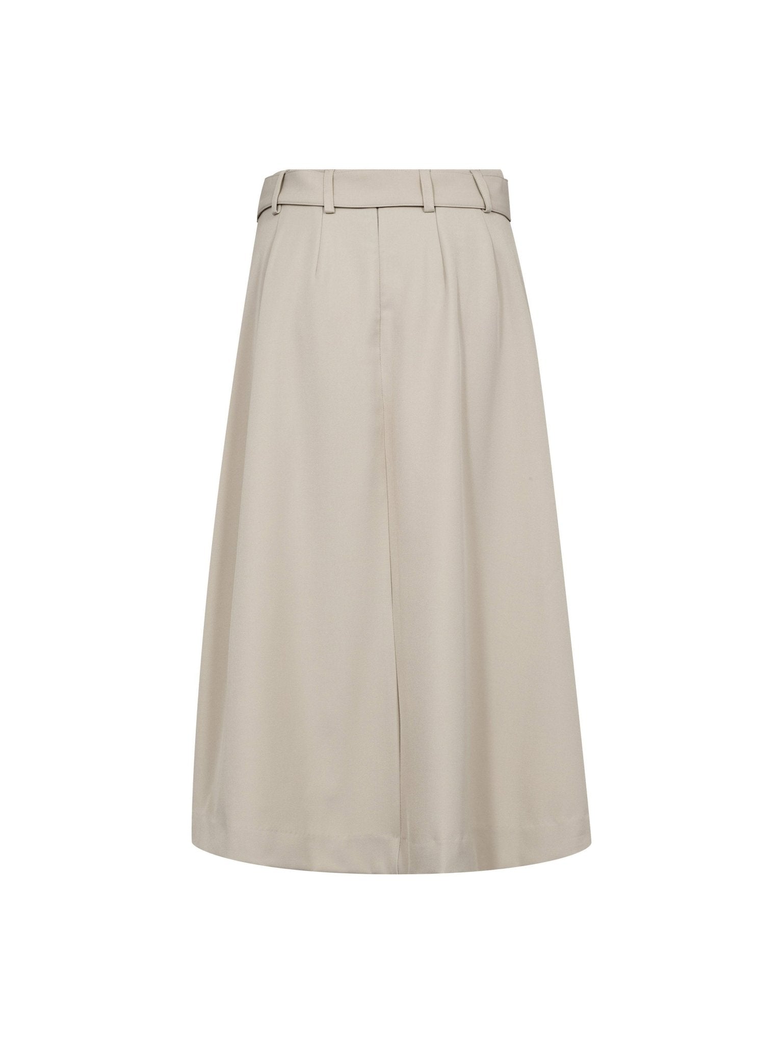 LunaCC Belt Midi Pleat Skirt - Taupe - Co'couture